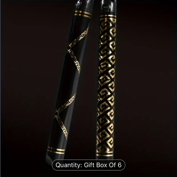 6pcs Luxury Black & Golden Soft Bristle Toothbrushes for Adults - Gentle - Picture 3 of 4